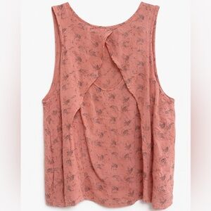 NWOT Free People Dusty Rose Printed Open-Front Tank